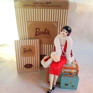 Hallmark porcelain holiday Barbie
